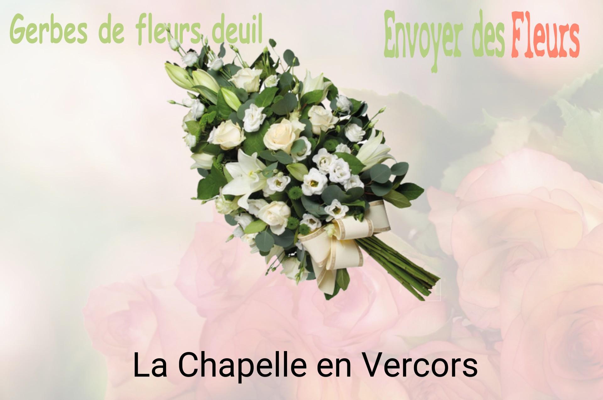 Gerbe de fleurs de deuil livrée à La Chapelle-en-Vercors